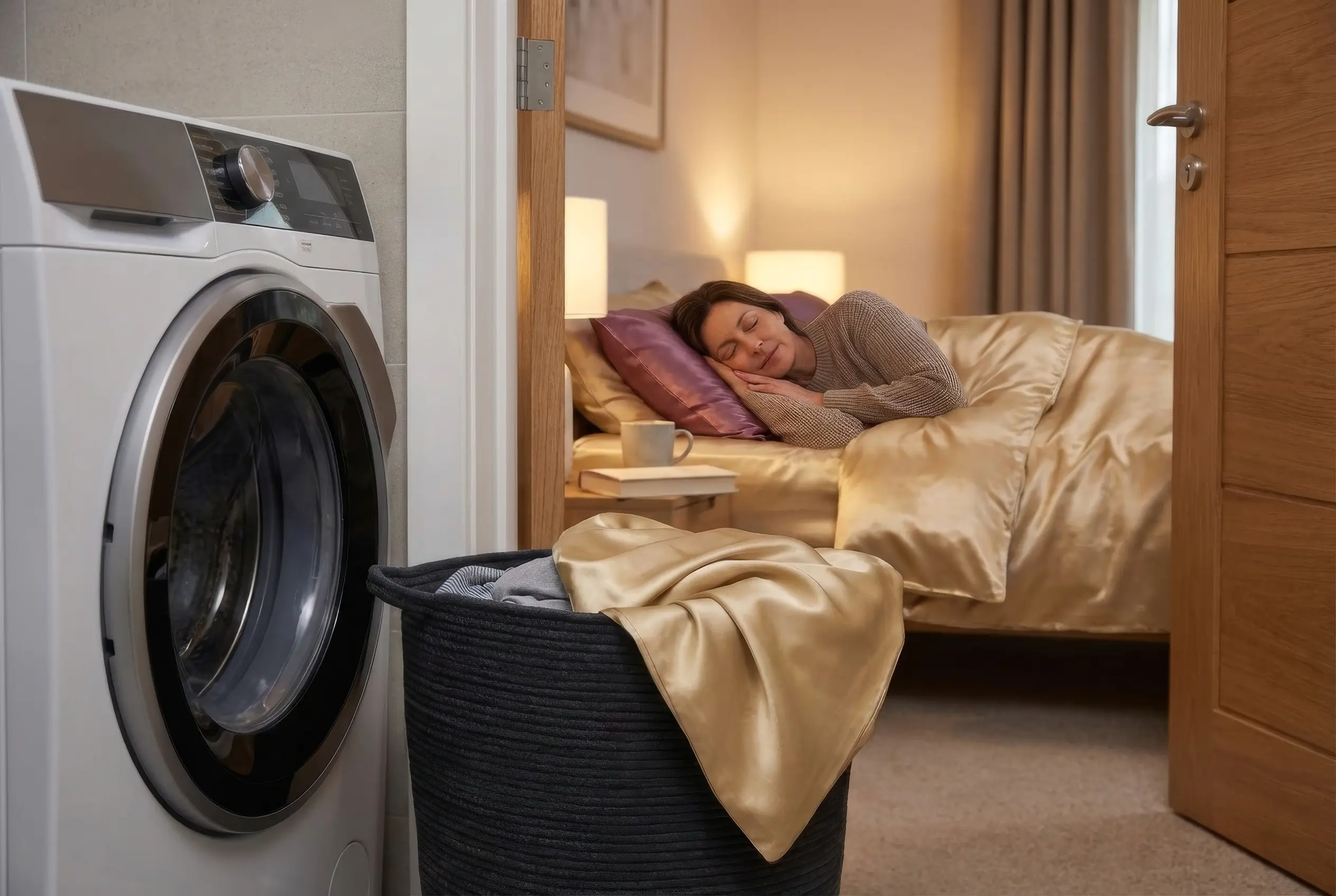 Zusätzlicher Kissenbezug für den Wechsel im Bett